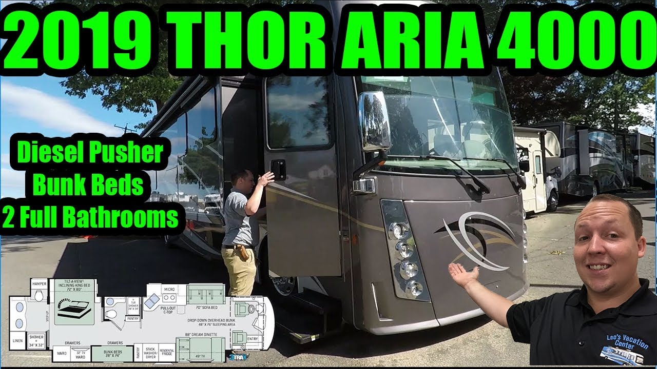 2019 Thor Aria 4000 - Diesel Pusher with Bunk Beds and 2 Full Bathrooms