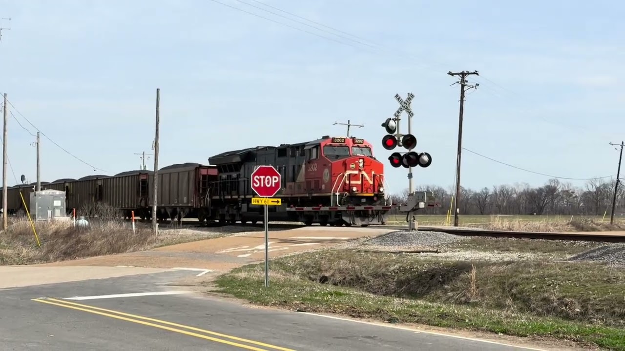 CN Coal Train 1 DPU Lake Cormorant MS