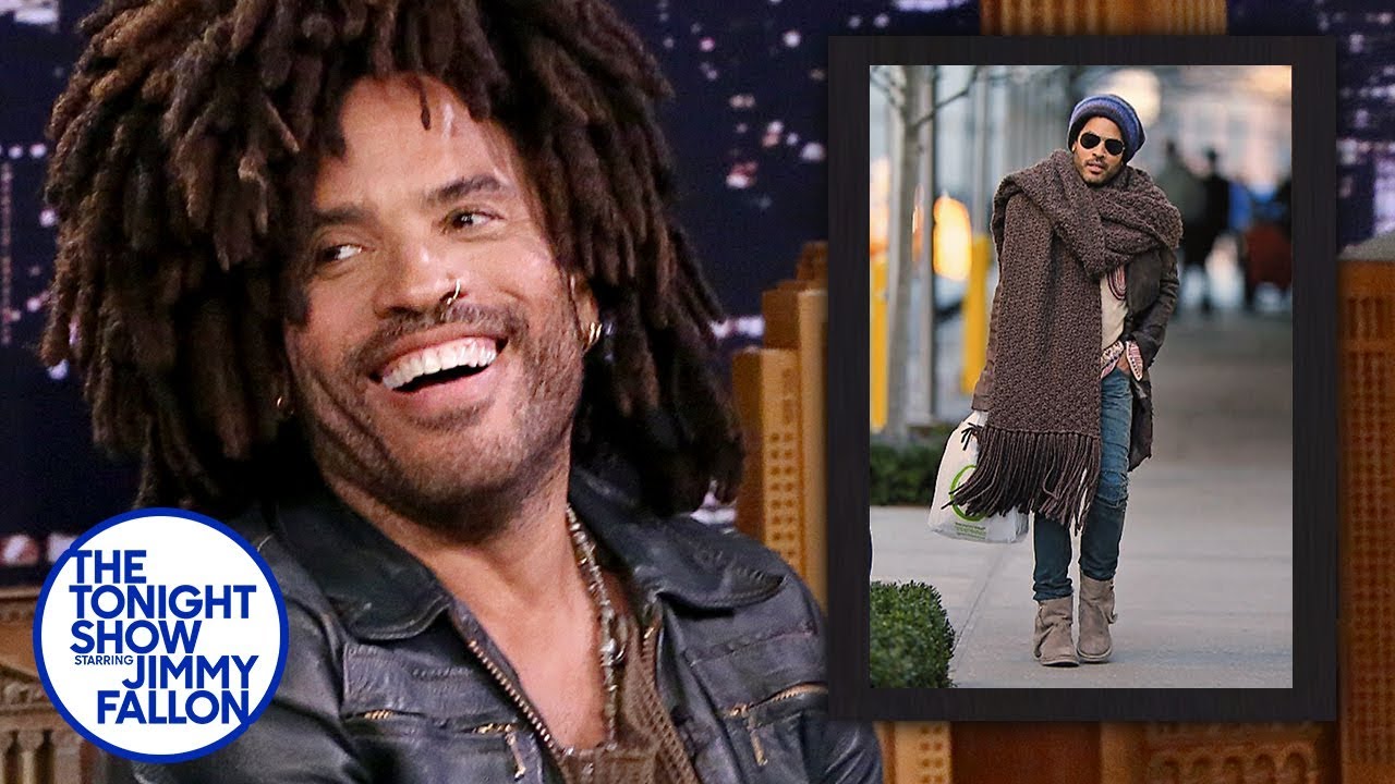 Lenny Kravitz Reacts to His Giant Scarf Meme