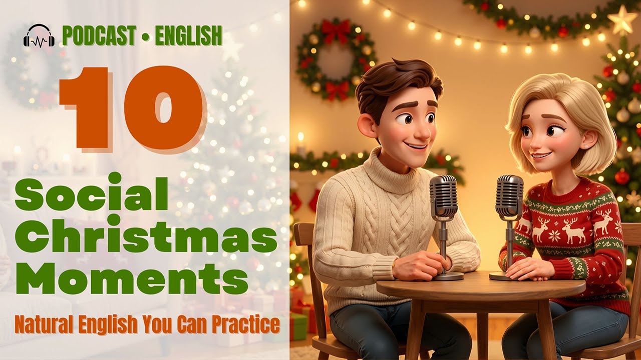 10 Social Christmas Moments | Christmas English Conversations | Natural English You Can Practice