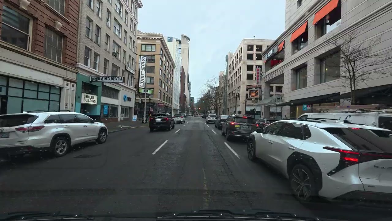 Driving Through Downtown Portland