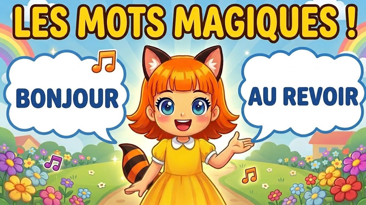 la Politesse: Bonjour Merci S’il te plaît Pardon Au revoir #chansonspourenfants #chansonspourbébés 