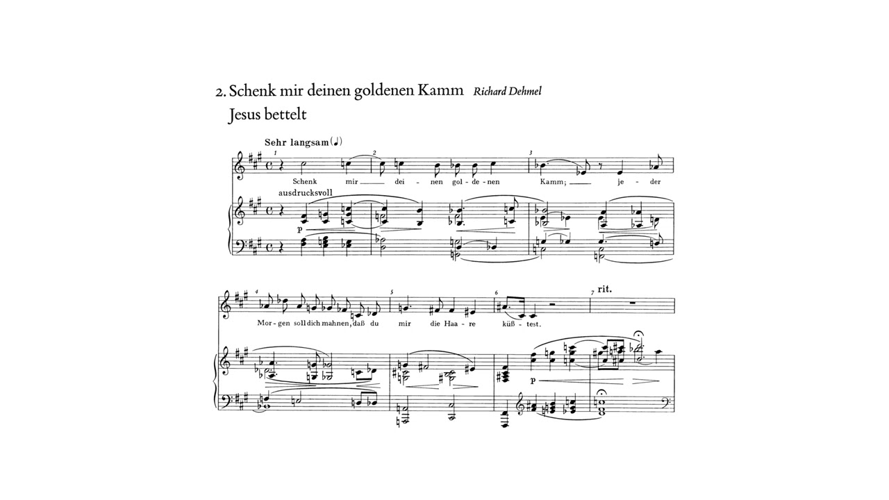 Schönberg – Vier Lieder, op. 2 – Vondung / Berner
