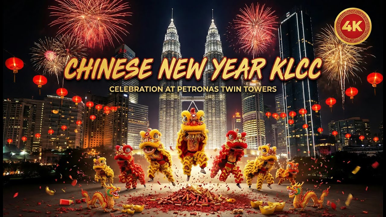 Chinese New Year Malaysia 2026 🧧 | Decorations & Lion Dance at KLCC & Petronas Twin Towers