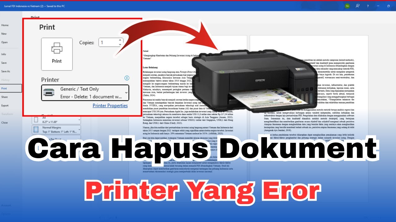 Cara Menghapus Document Waiting Pada Semua Jenis Printer 2025