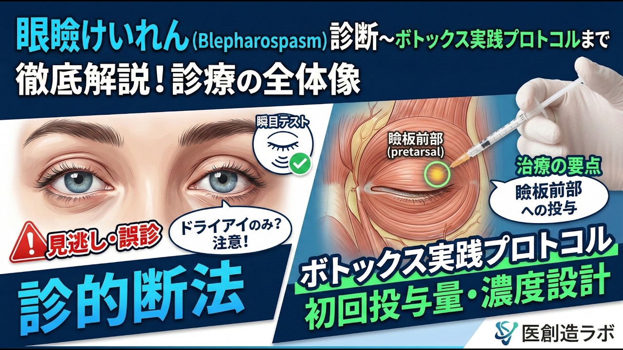 眼瞼けいれん（Blepharospasm）診断のコツからボトックス注射の実践プロトコルまで〜