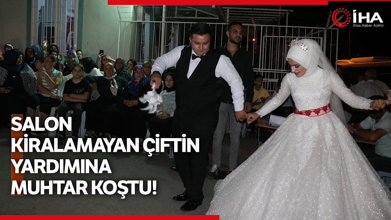 Düğün Salonu Kiralayamayınca Muhtarlık Bahçesinde Evlendiler