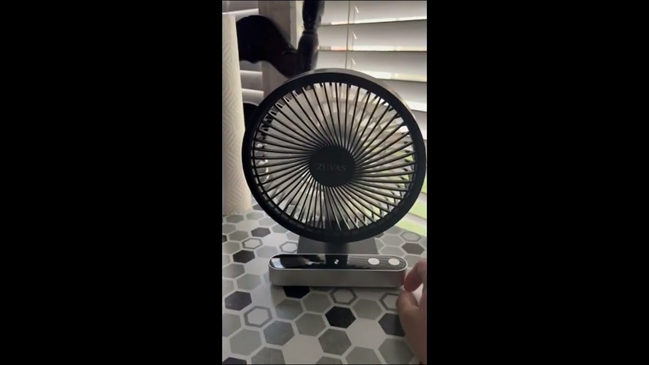 Review Zuvas Oscillating Desk Fan 7200mAh Small USB Fan Quiet Personal Table Fan Battery Powered