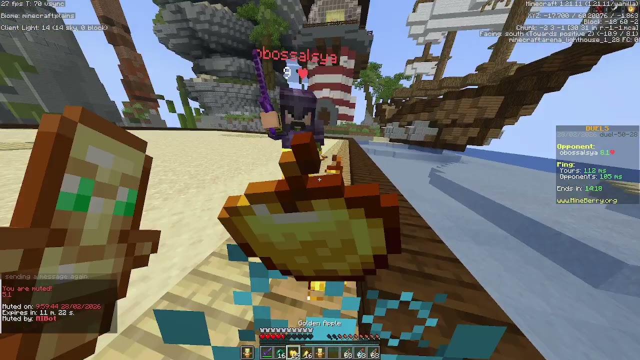 Can i 1v1 a hacker in 1.9 pvp?