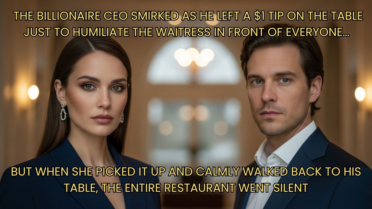 BILLIONAIRE CEO LEFT HER A $1 TIP TO HUMILIATE HER BUT SHE RETURNED IT AND CHANGED EVERYTHING