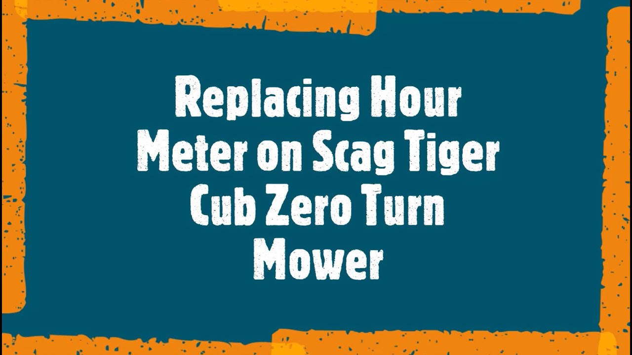 Replacing Hour Meter on Scag Tiger Cub Zero Turn Mower
