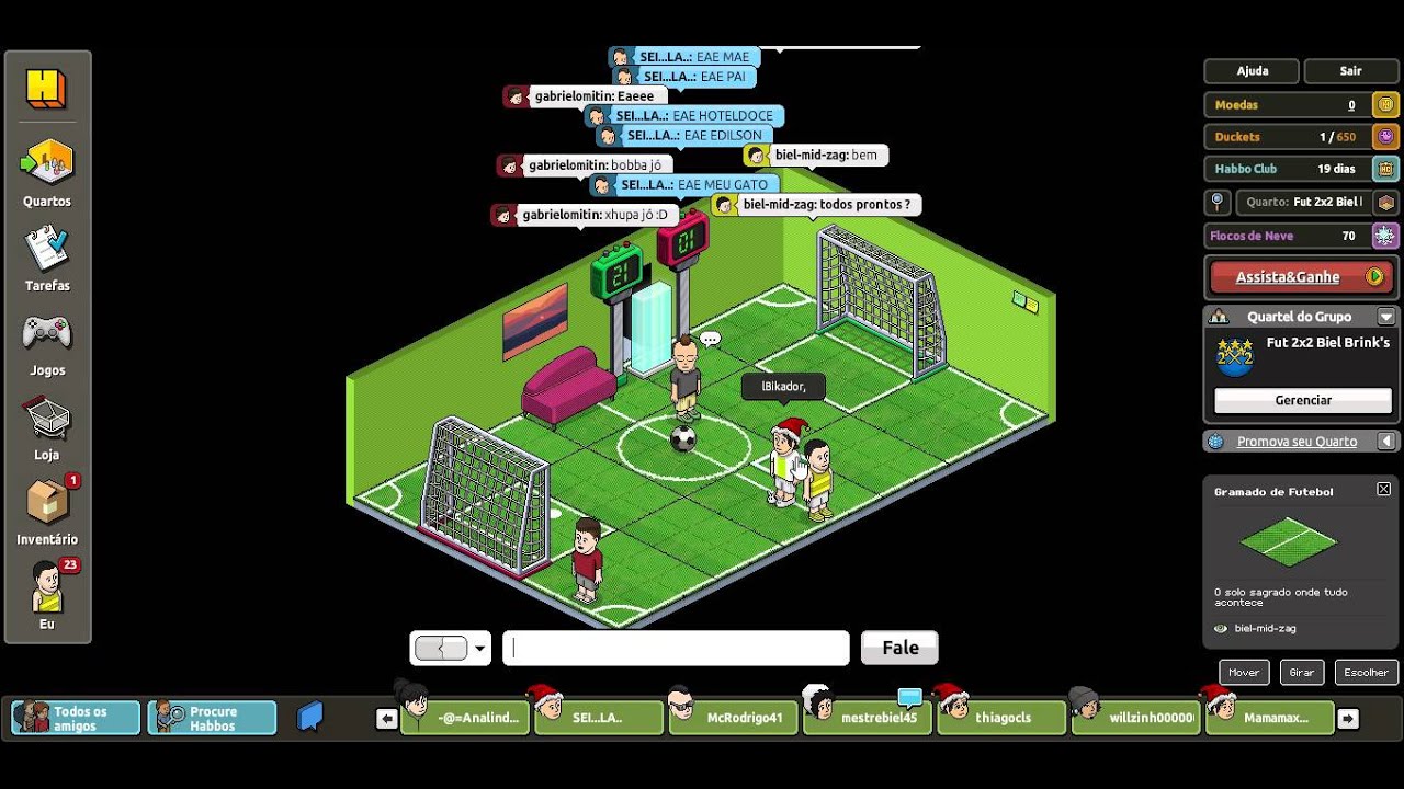 Futebol Habbo jogadas #2