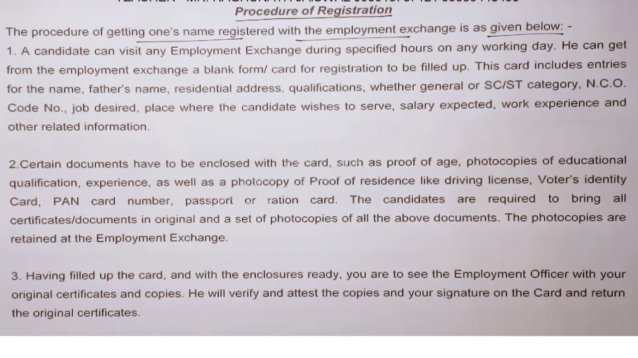 Procedure of registration in employment exchanges in business | Business Studies | व्यवसाय अध्ययन