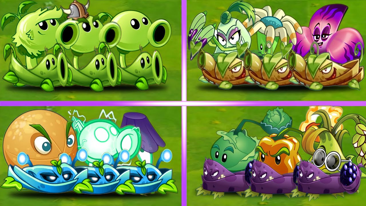 4 Team Vine + Random Plants Battles - Who Will Win 