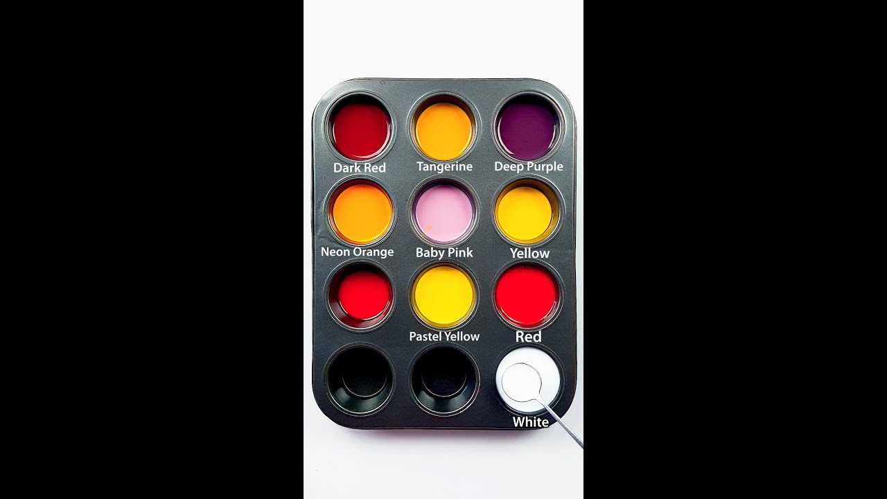 Creating 8 Colors with Just 4 Primary Colors #colormixing #satisfying #asmr #painting