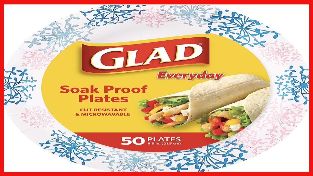 Great product -  Glad Round Disposable Paper Plates for All Occasions | Soak Proof, Cut Proof, Micro