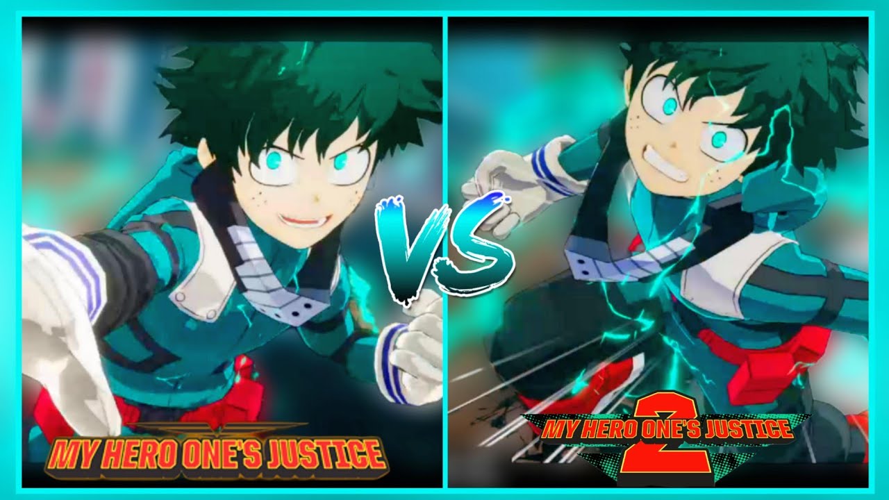 My Hero One's Justice vs My Hero One's Justice 2 Comparison - Intros and Winnings