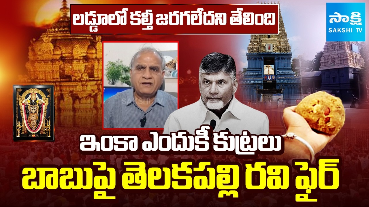 ఇంకా ఎందుకీ కుట్రలు | Telakapalli Ravi about Chandrababu Lies on Tirumala Laddu | Sakshi TV