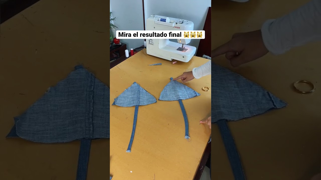 Redise&ntilde;ando un par de jeans en un crop top♻️ #coser #sew #upcycling #confecci&oacute;n #sew #modasostenible