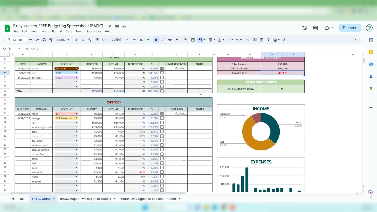 Budgeting using Google Spreadsheet | Paano Mag Budget