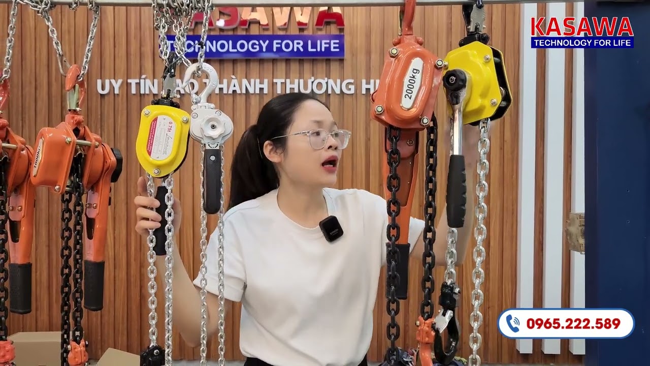 Pa lăng xích lắc tay loại mini và tiêu chuẩn (giá chi tiết)
