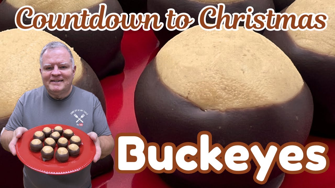 Countdown to Christmas - Buckeyes-A classic candy of a peanut butter center with a chocolate shell!