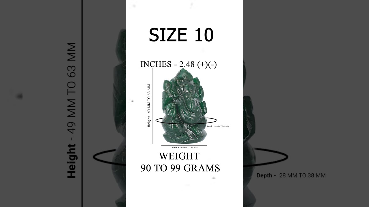 MARAKATHA GANAPATHI (SIZE 10) LEFT FACE #gemstone #viral #astrology #gold #ganesh #chaturthi #ecil