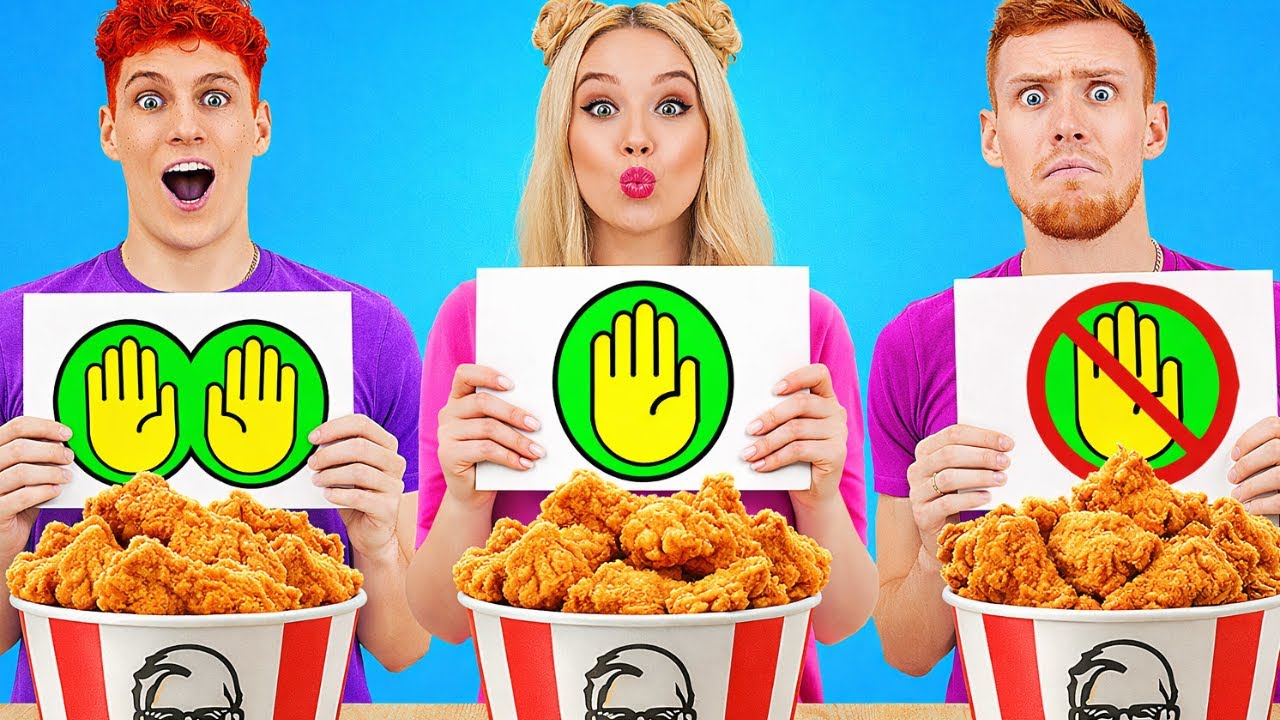 🙌 KEINE HÄNDE vs EINE HAND vs ZWEI HÄNDE ESSEN WETTBEWERB 🤯🍕 Wer Wird Gewinnen?!