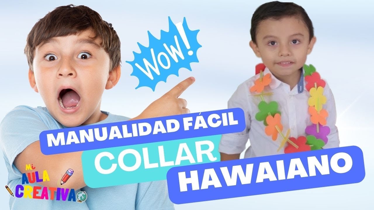 Manualidad COLLAR HAWAIANO  Súper Fácil 