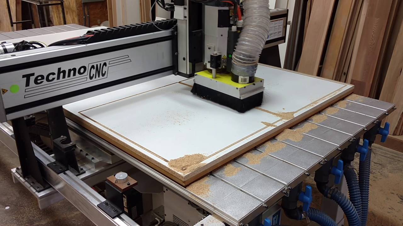 Cutting 3/4 MDL with our techno CNC.