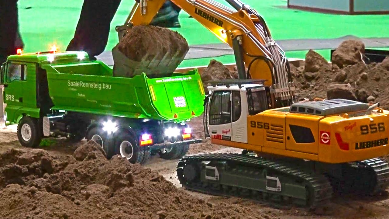 BIG Construction-Site! Heavy Haulage RC Truck´s! Excavator Transport! Liebherr! ScaleART! MAN! MB!