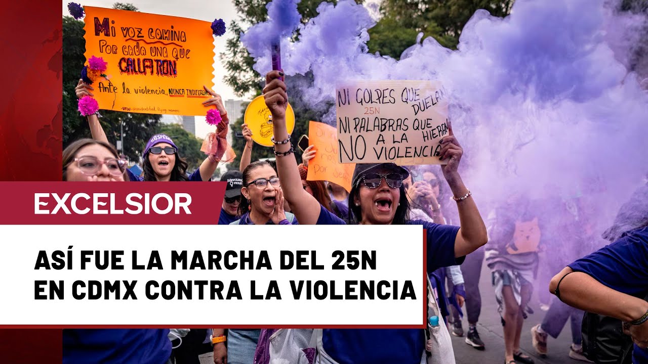 Así fue la marcha del 25N en CDMX contra la violencia hacia las mujeres