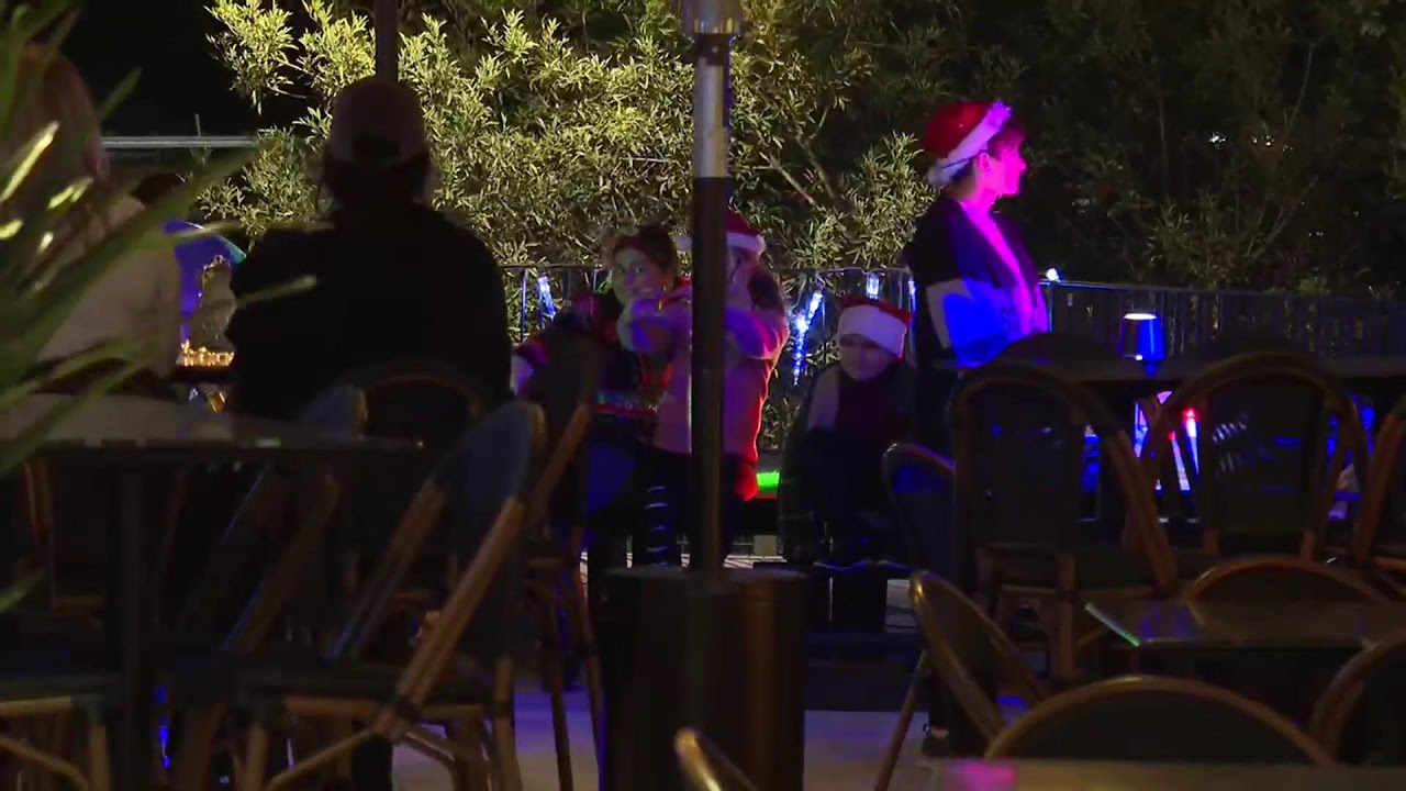 Holiday lighting at the Creamery