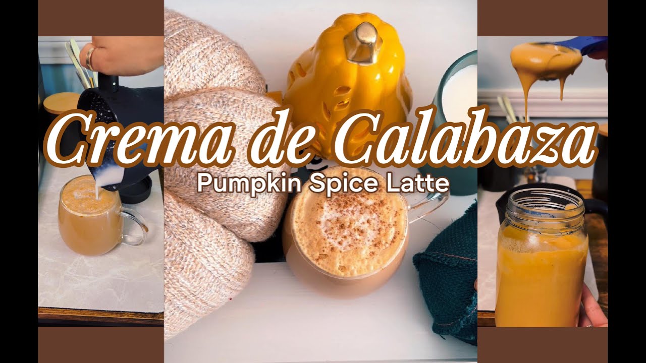 Receta: Crema de Calabaza - Pumpkin Cream - Pumpkin Spice Latte, #coffeelover #coffee #latte