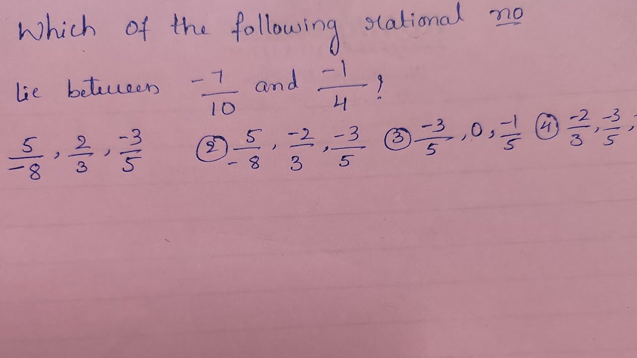 CTET feb 8maths problem|pyq|Rational no lie btw -7/10&-1/4#ctet #ctetmaths#ctetrationalno