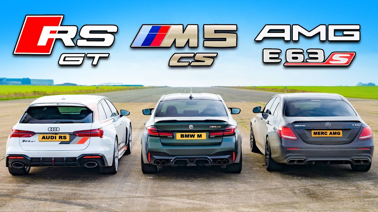 BMW M5 CS v Audi RS6 GT v AMG E63 S: DRAG YARIŞI