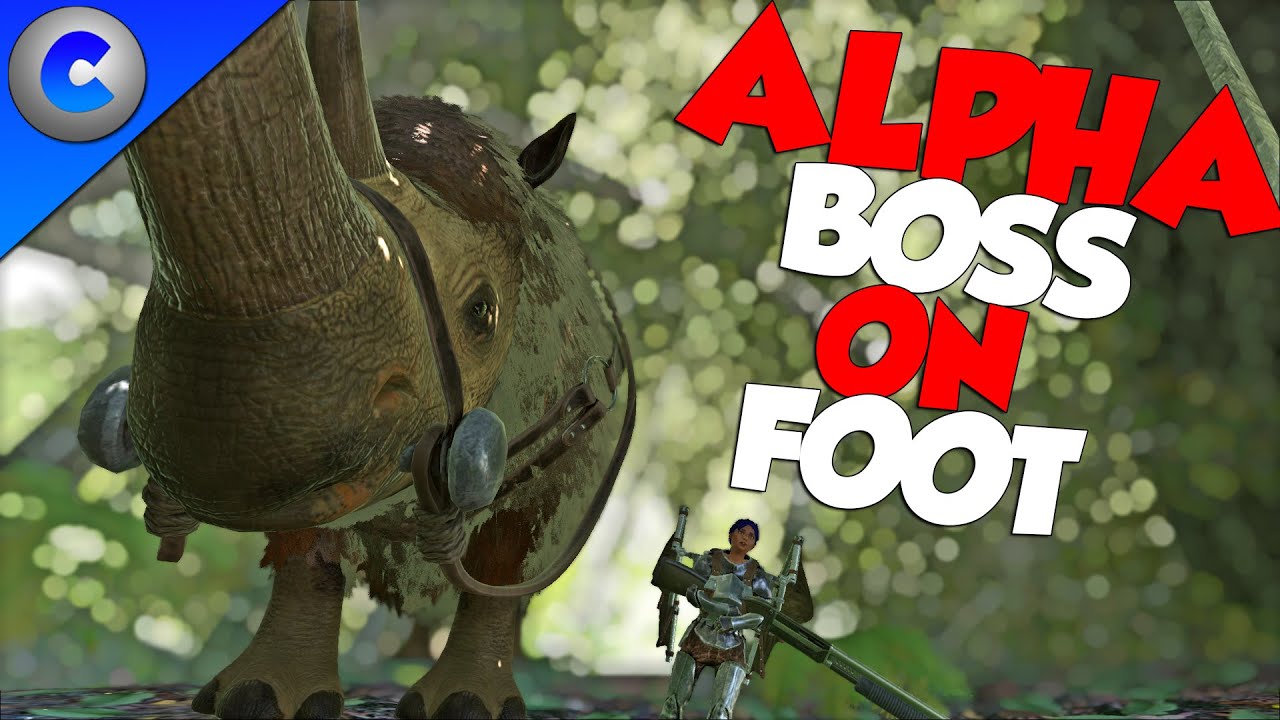 DEFEATING ALPHA BOSSES ON FOOT!!! - ARK Survival Evolved