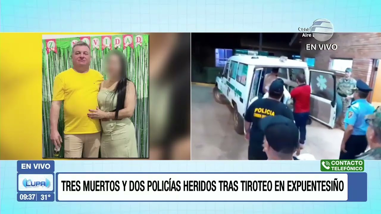Presunto sicariato deja tres muertos y dos policías heridos
