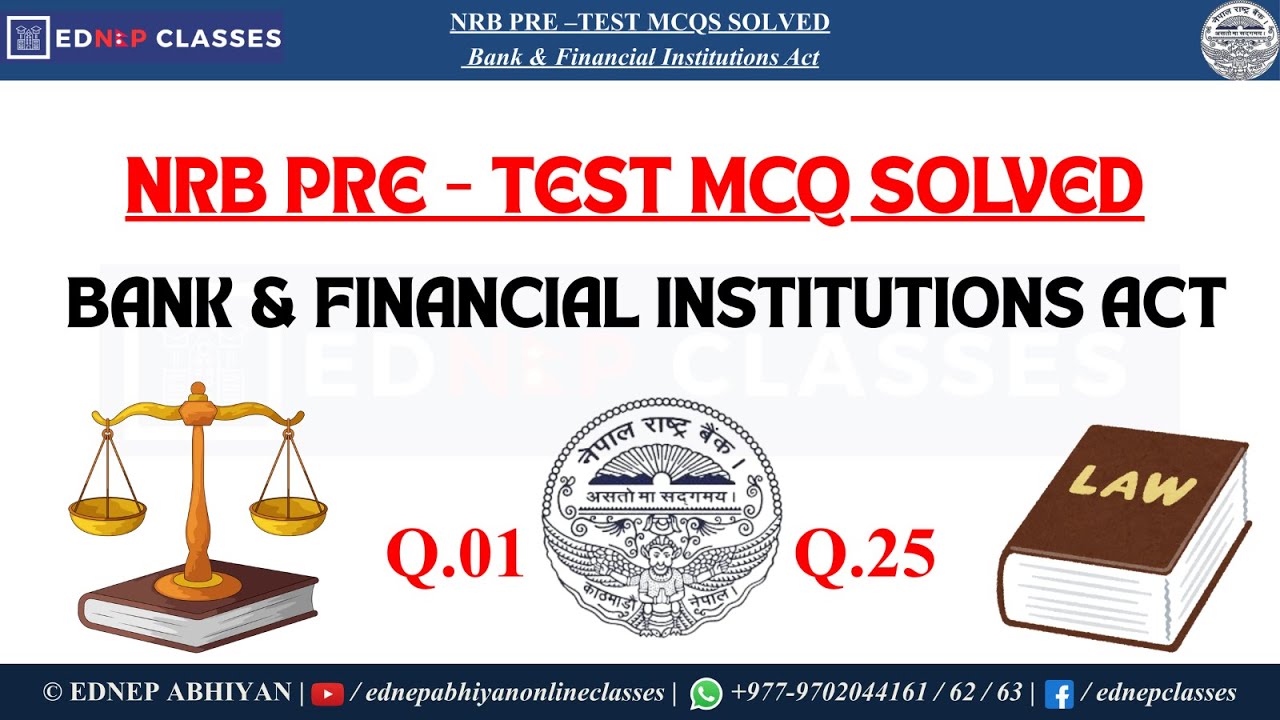 NRB Pre-Test MCQs Solved | BAFIA Acts | Part - 1 | NRB Online Prep Classes Join Us ⬇️