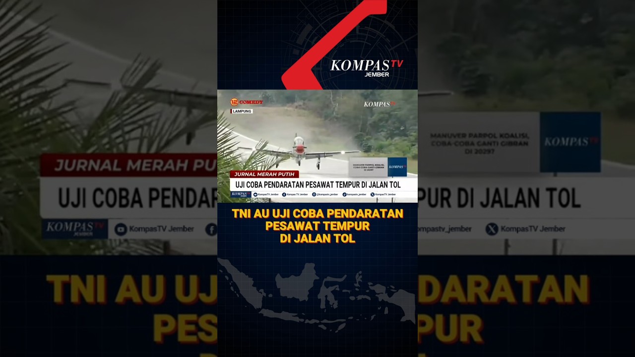 PERDANA! Detik-detik F-16 TNI AU Mendarat di Tol Sumatera 🇮🇩✈️