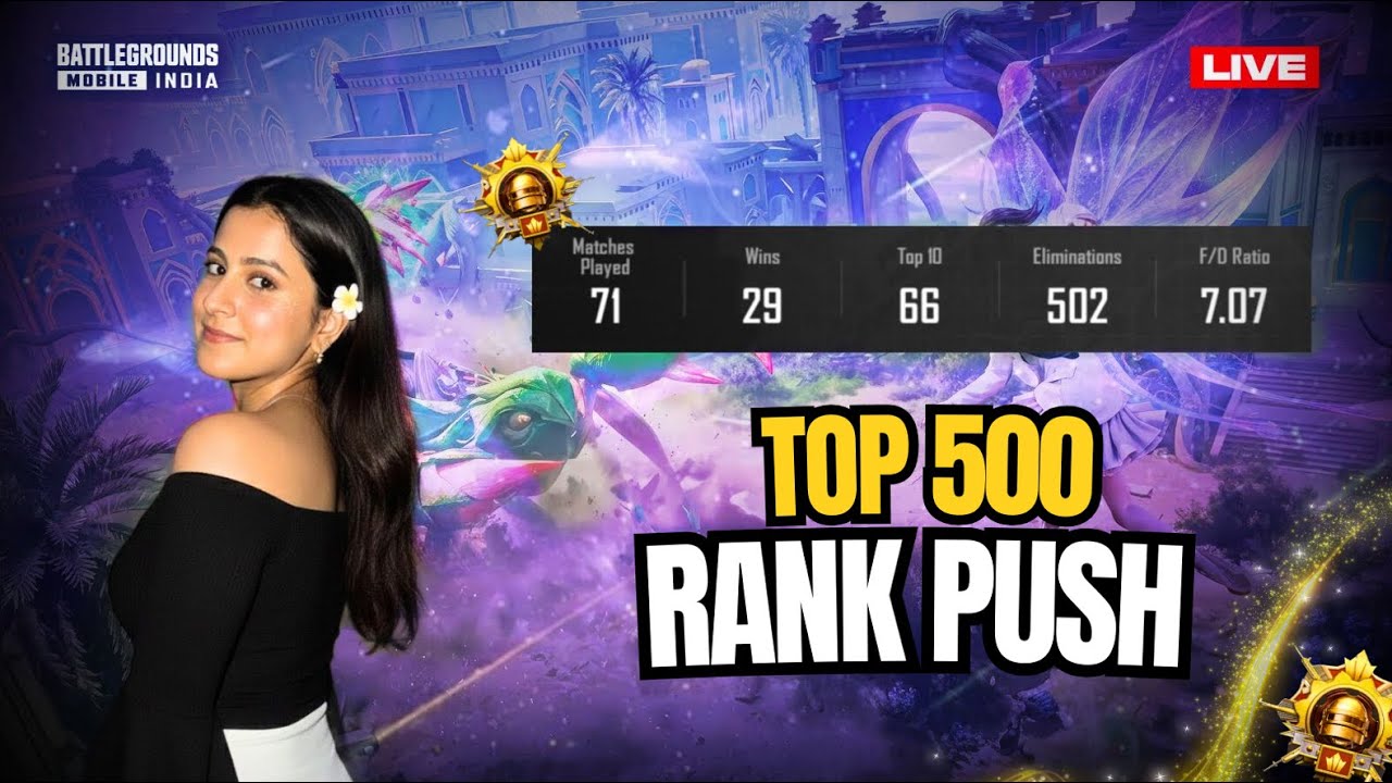 ROAD TO CONQUEROR TOP 500 WITH CHETNA IS LIVE🎀 #bgmi #live #shorts #girlgamer #trending #viral