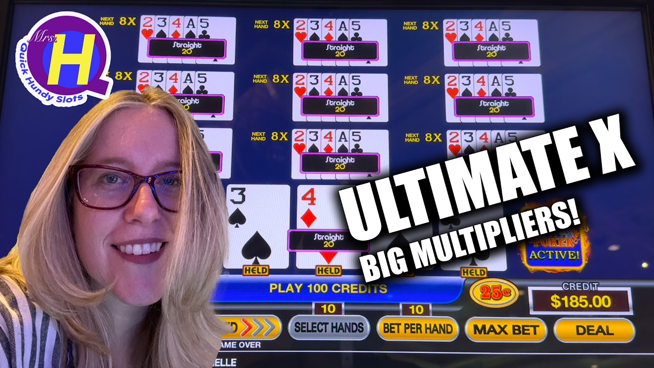 Видеопокерная сессия! Множество больших множителей на ULTIMATE X🤞🍀😉 #покер #видеопокер #казино #в...