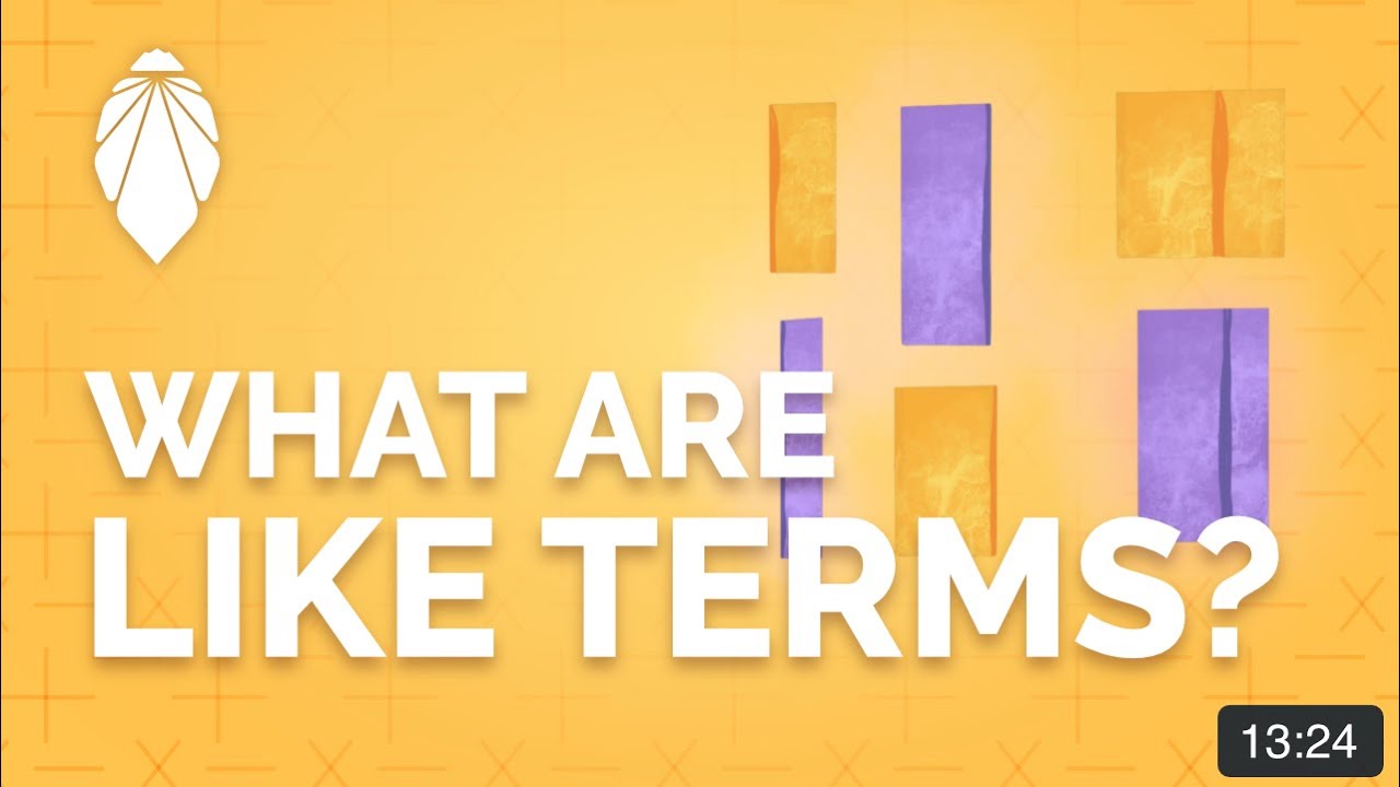What are like terms and how do I use them? Math Foundations