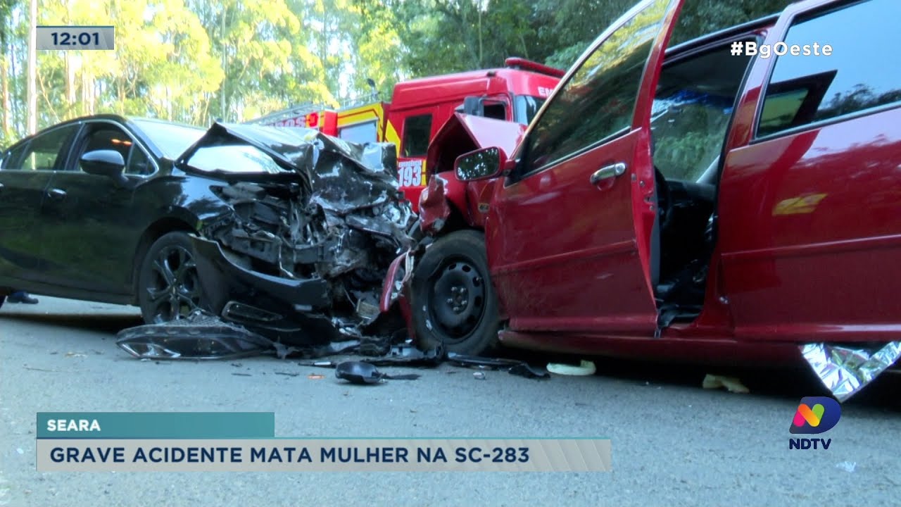 Grave acidente mata mulher na SC-283 em Seara