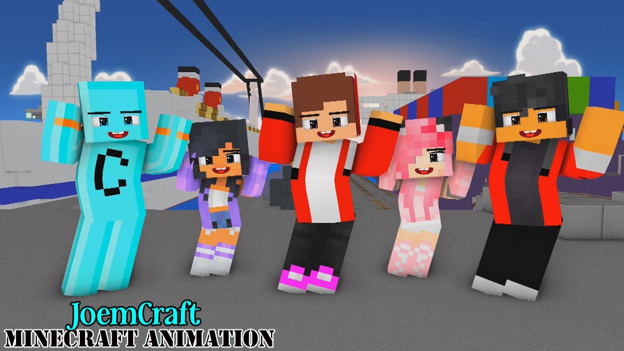MAIZEN, CRAFTEE, APHMAU FRIENDS CREW | DUN DUN DANCE | CHICKEN WINGS MEME - inecraft Animation