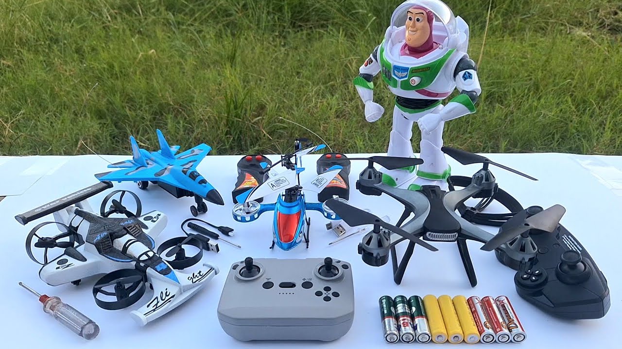Rc Car Twins Race Remote Control,Rc Helicopter,Rc Quadcopter,Rc Plane and Robot Toy Unboxing Test
