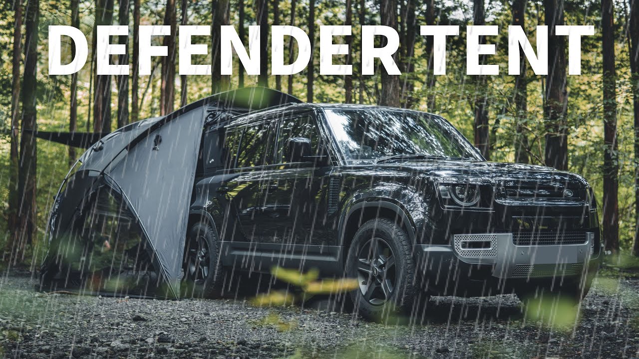 雨の森 ディフェンダー専用テントでソロキャンプ｜ブラックキャンプ, Land rover DEFENDER, Relaxing, ASMR