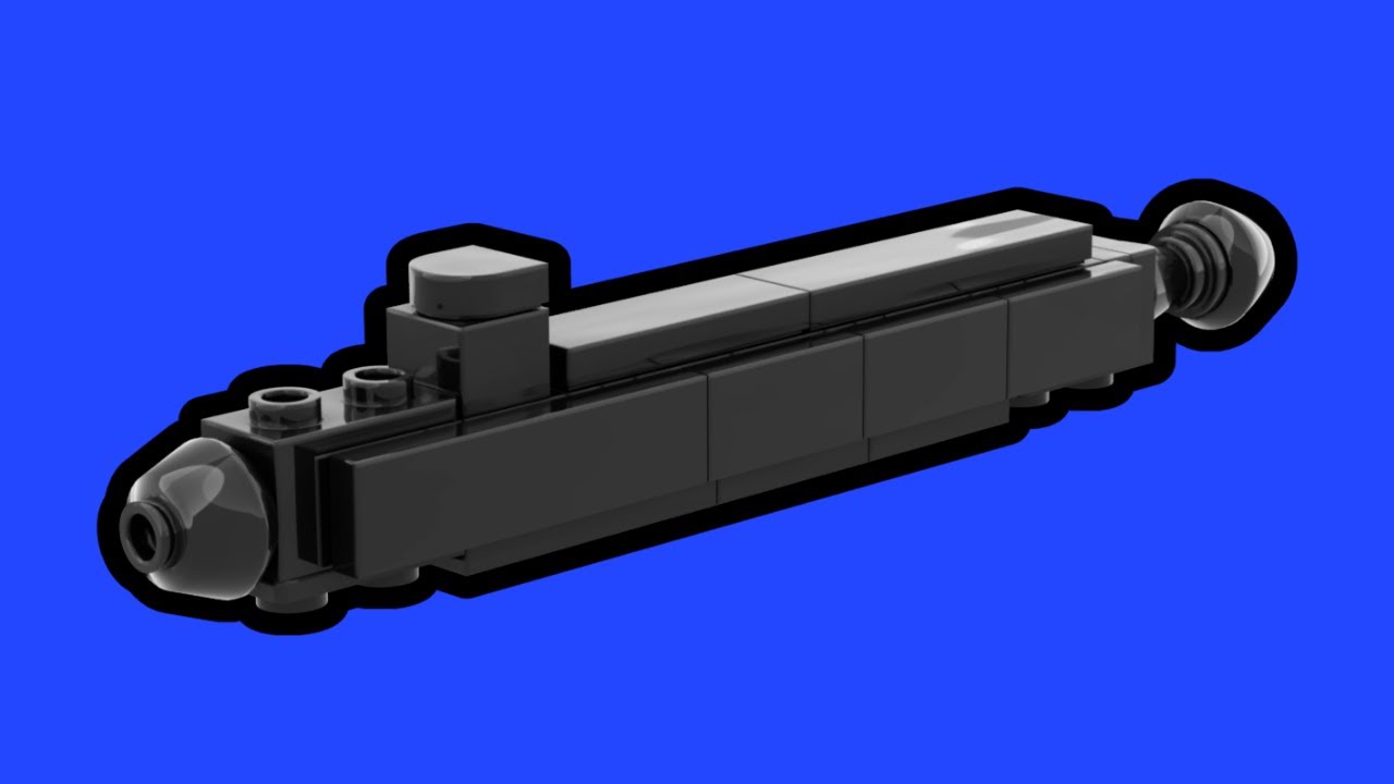 LEGO Virginia Class Submarine MOC [1:1000] - Micro Monday N°28