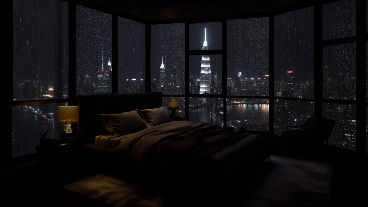 Relax 🌧️ The Sound Of Rain And Thunder Outside The Apartment - Helps You Sleep Soundly