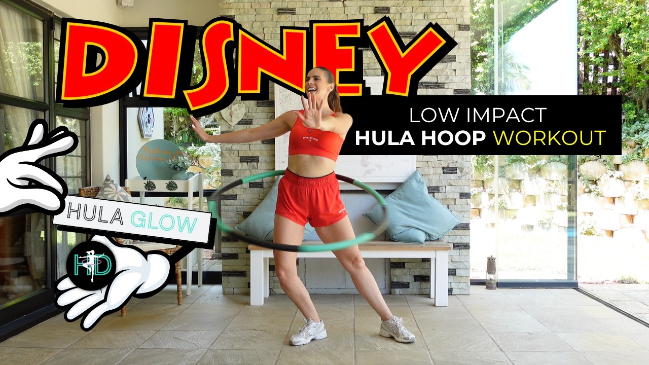 DISNEY HULA HOOP WORKOUT | Fun, Low impact cardio at home! (Hula Glow)